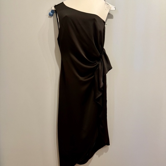 Ramy Brook  Malika Satin One Shoulder Midi Dress size 8 - Picture 7 of 14